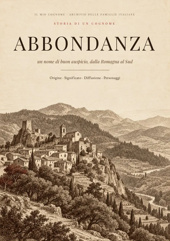 Copertina del PDF Storia del cognome Abbondanza