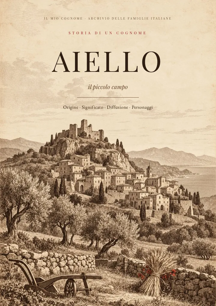 Copertina del PDF sul cognome Aiello