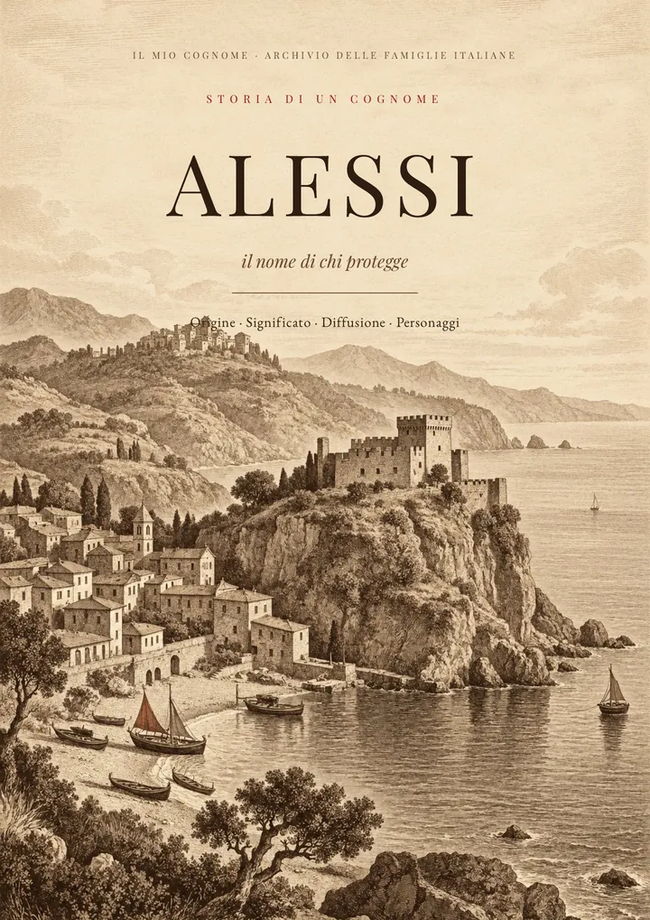 Copertina del PDF sul cognome Alessi
