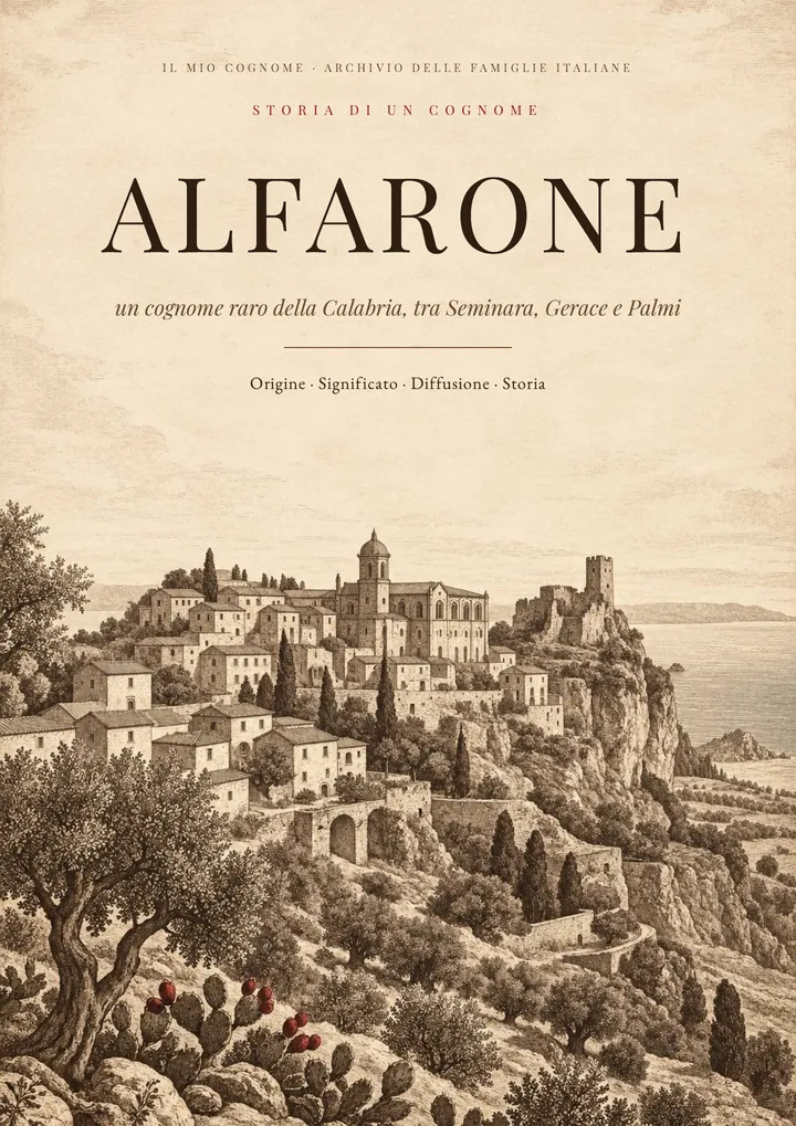 Copertina del PDF Storia del cognome Alfarone