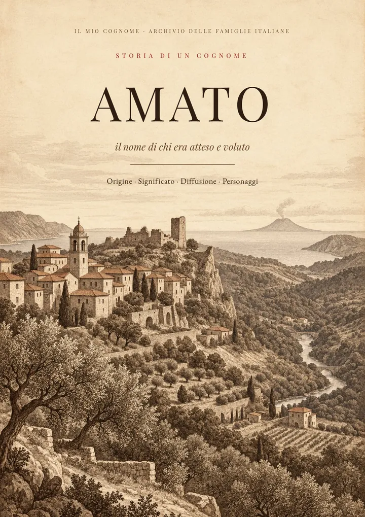 Copertina del PDF sul cognome Amato