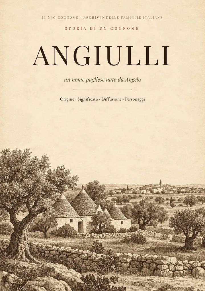 Copertina del PDF sul cognome Angiulli