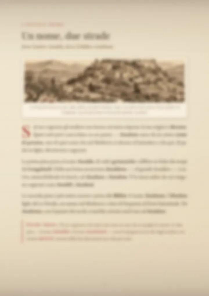 Una pagina del PDF sul cognome Anzalone, sfocata