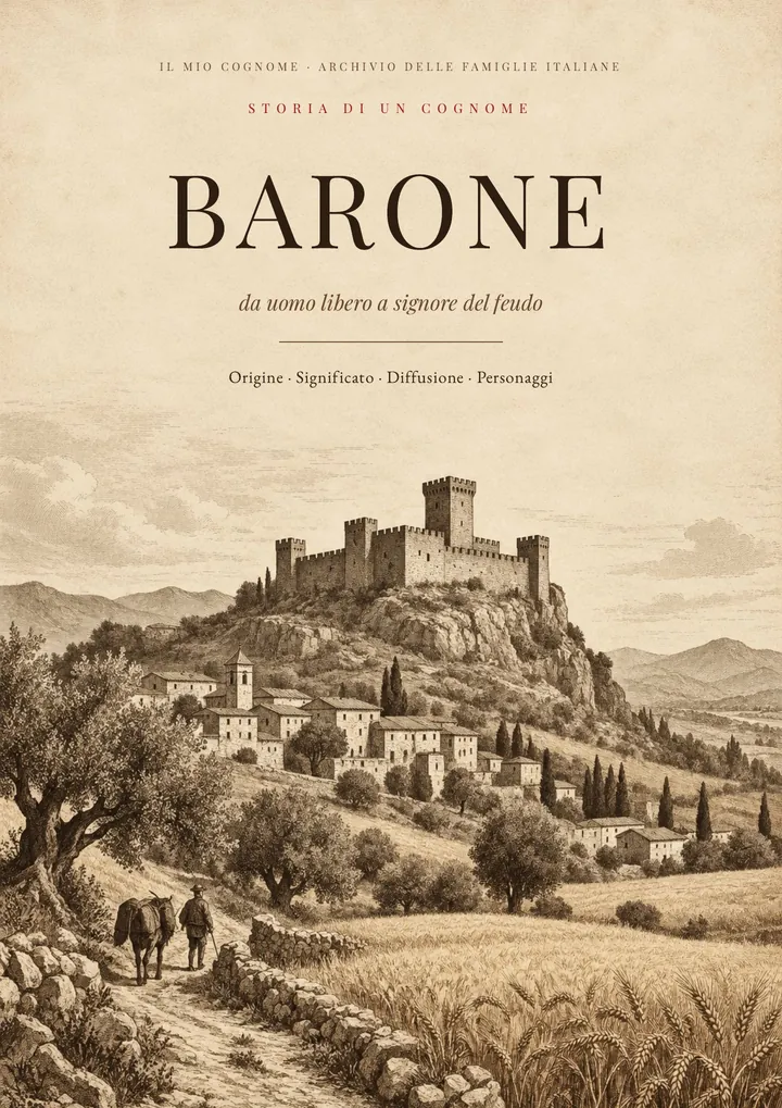 Copertina del PDF sul cognome Barone