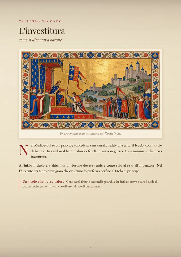 Una pagina del PDF sul cognome Barone