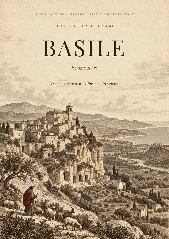 Copertina del PDF sul cognome Basile