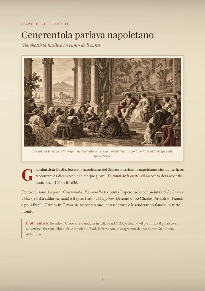 Una pagina del PDF sul cognome Basile