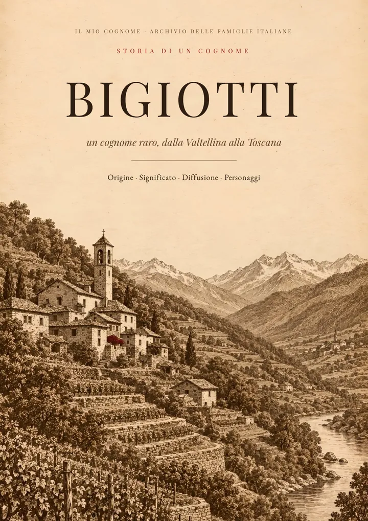 Copertina del PDF sul cognome Bigiotti