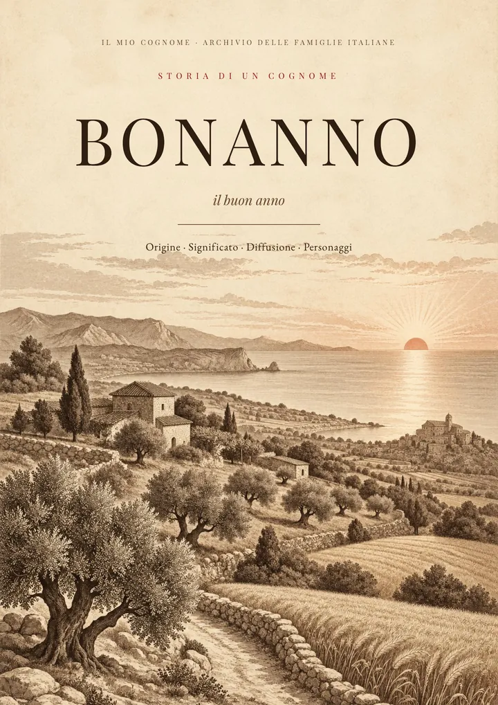 Copertina del PDF sul cognome Bonanno
