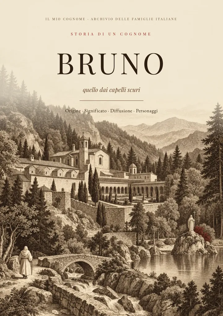 Copertina del PDF sul cognome Bruno