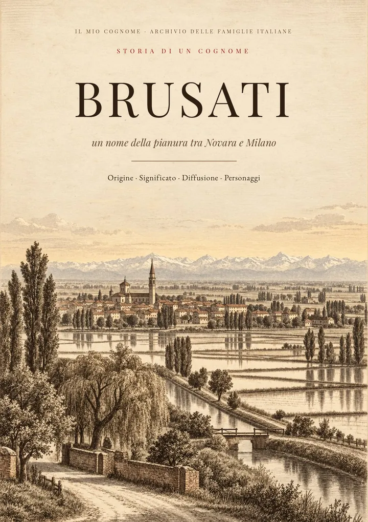 Copertina del PDF sul cognome Brusati