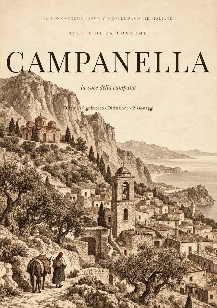 Copertina del PDF sul cognome Campanella