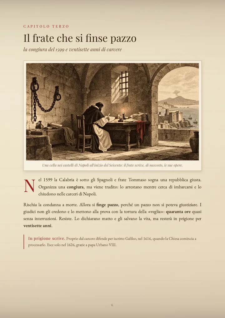 Una pagina del PDF sul cognome Campanella