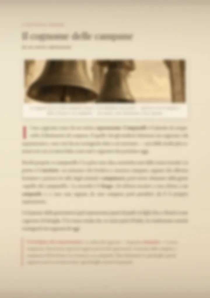 Una pagina del PDF sul cognome Campanelli, sfocata
