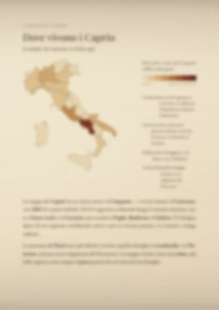 Una pagina del PDF sul cognome Caprio, sfocata