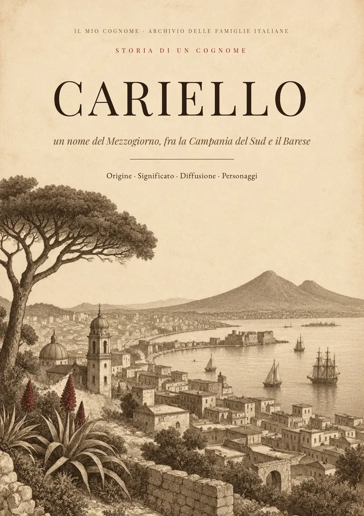 Copertina del PDF sul cognome Cariello