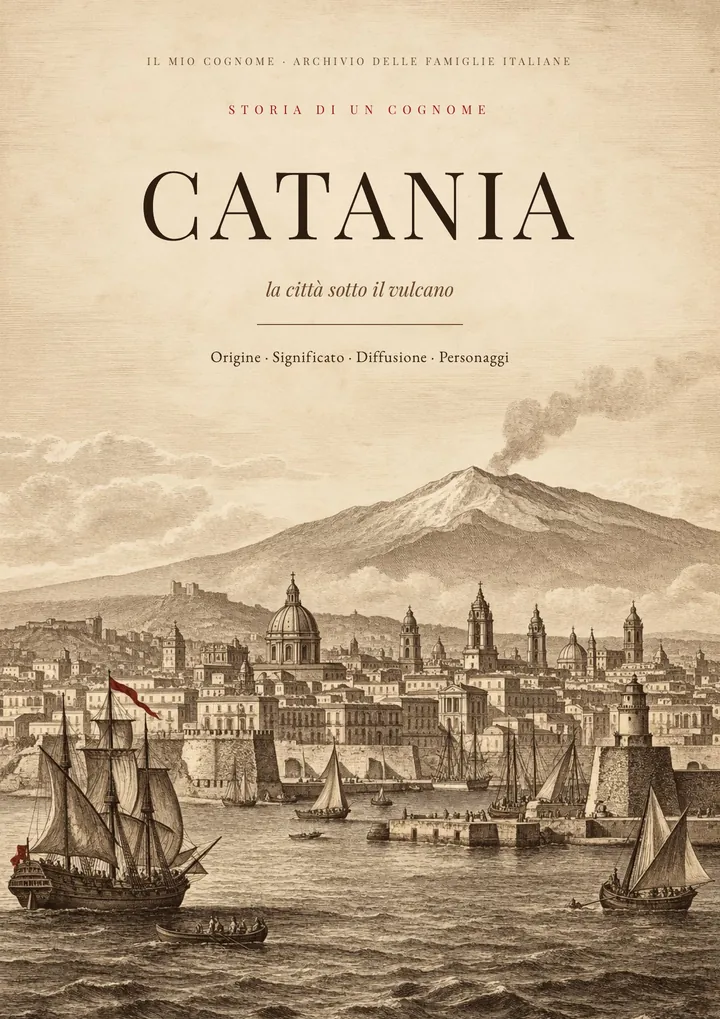 Copertina del PDF sul cognome Catania