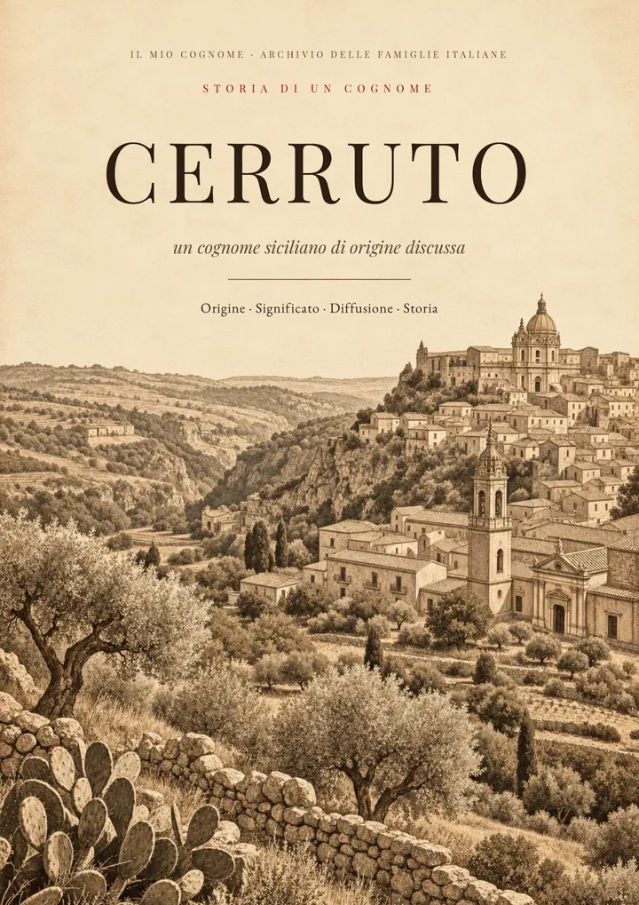 Copertina del PDF sul cognome Cerruto