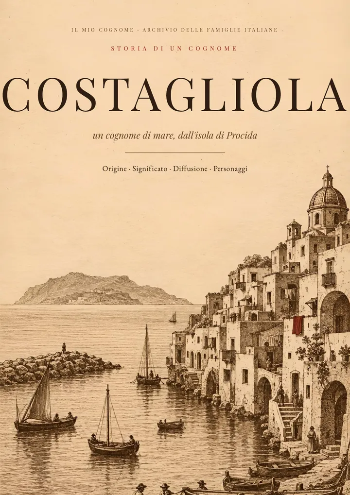 Copertina del PDF sul cognome Costagliola