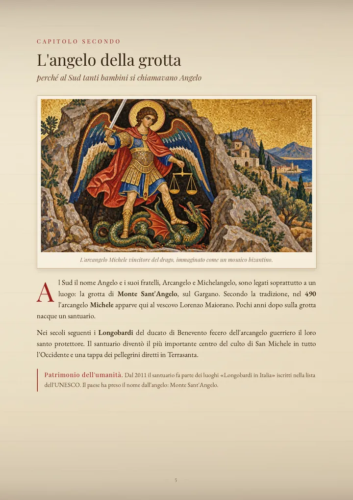 Una pagina del PDF sul cognome D’Angelo