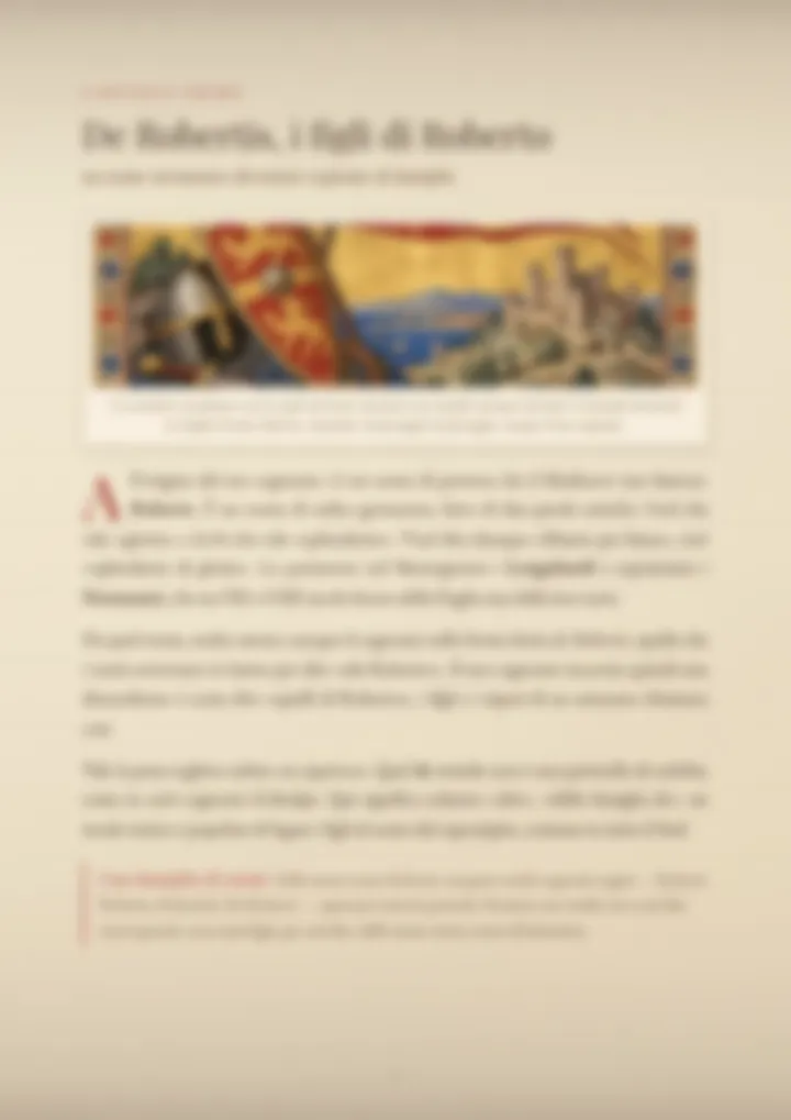 Una pagina del PDF sul cognome De Robertis, sfocata