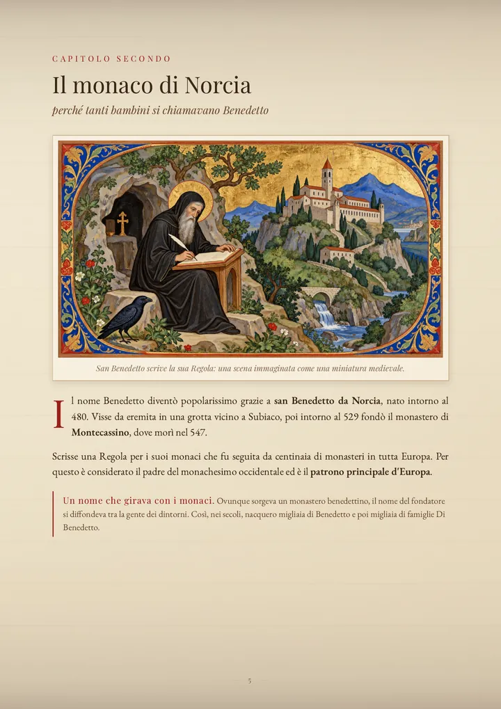 Una pagina del PDF sul cognome Di Benedetto