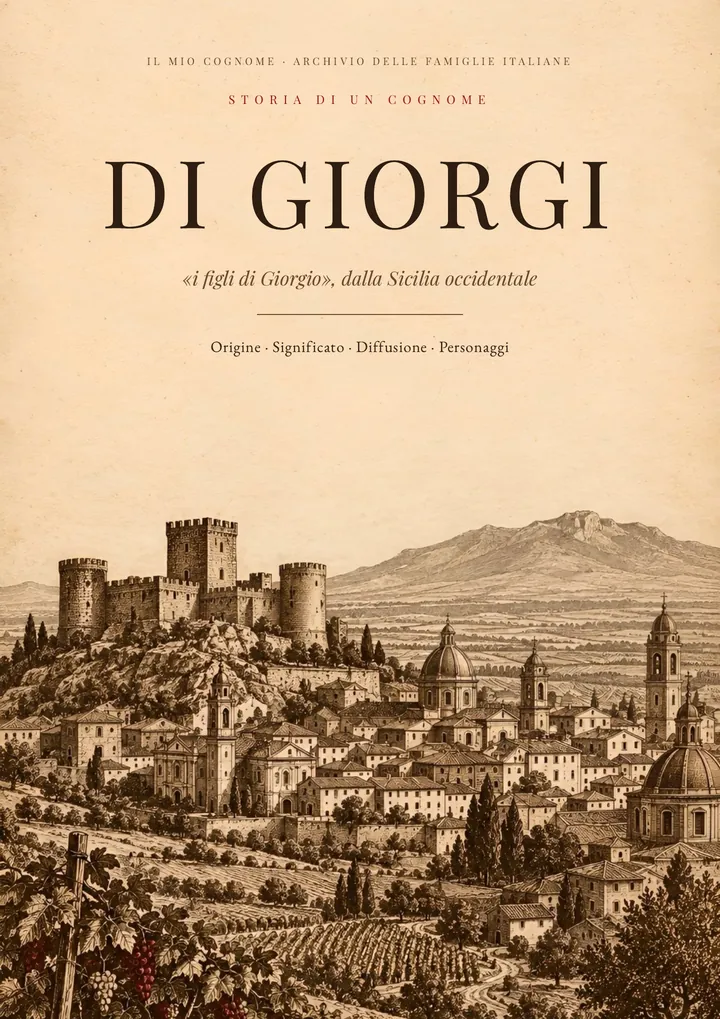 Copertina del PDF sul cognome Di Giorgi