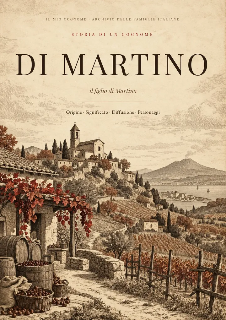 Copertina del PDF sul cognome Di Martino