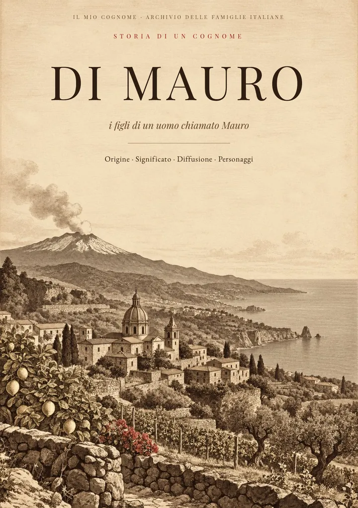 Copertina del PDF sul cognome Di Mauro