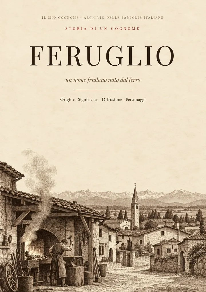 Copertina del PDF sul cognome Feruglio