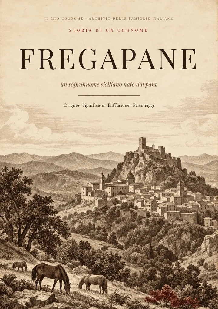 Copertina del PDF sul cognome Fregapane