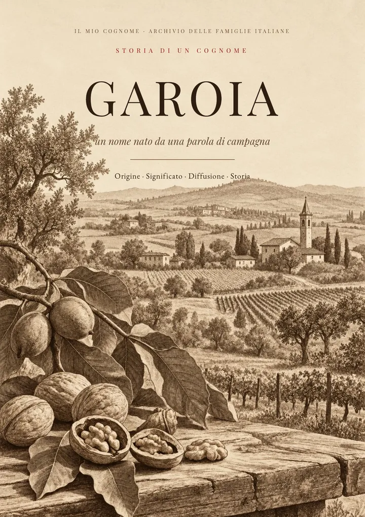 Copertina del PDF sul cognome Garoia