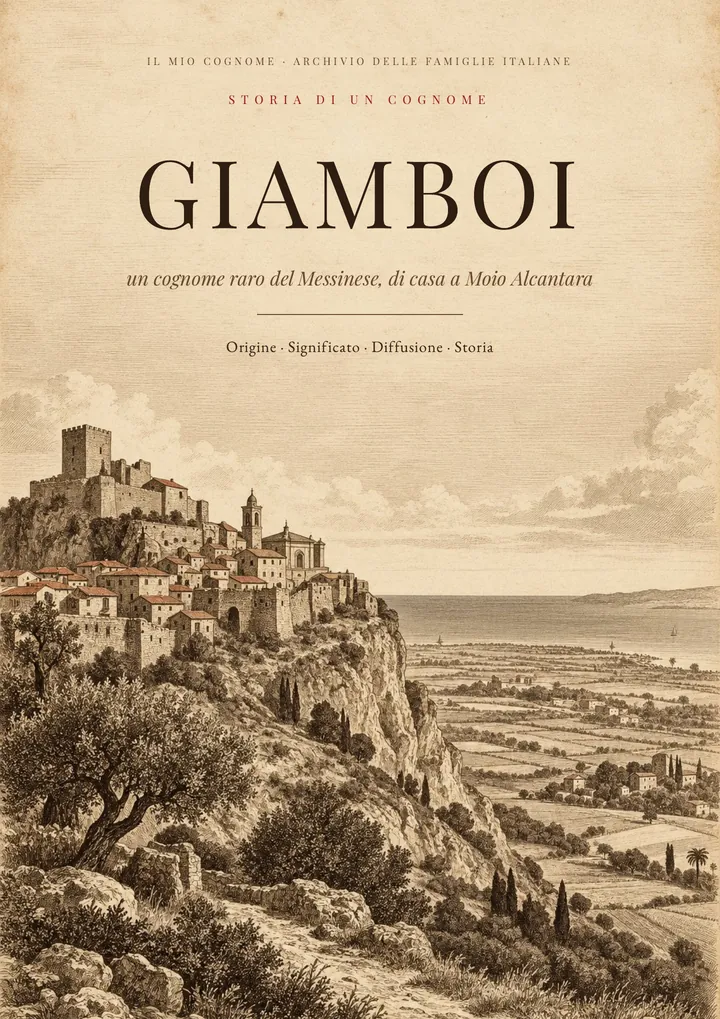Copertina del PDF sul cognome Giamboi