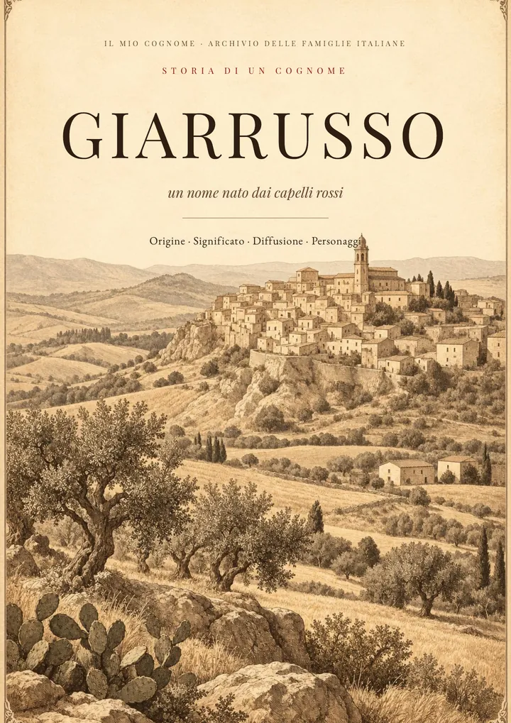 Copertina del PDF sul cognome Giarrusso