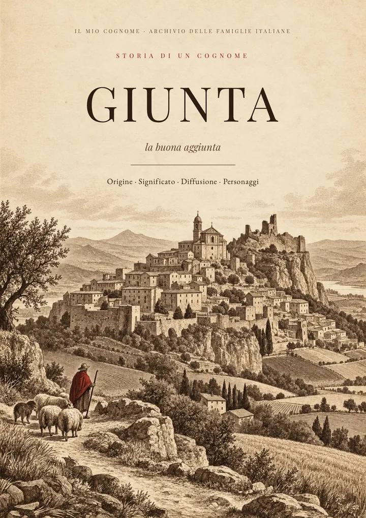 Copertina del PDF sul cognome Giunta