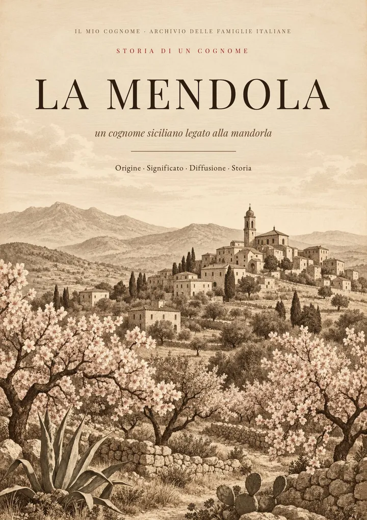 Copertina del PDF sul cognome La Mendola