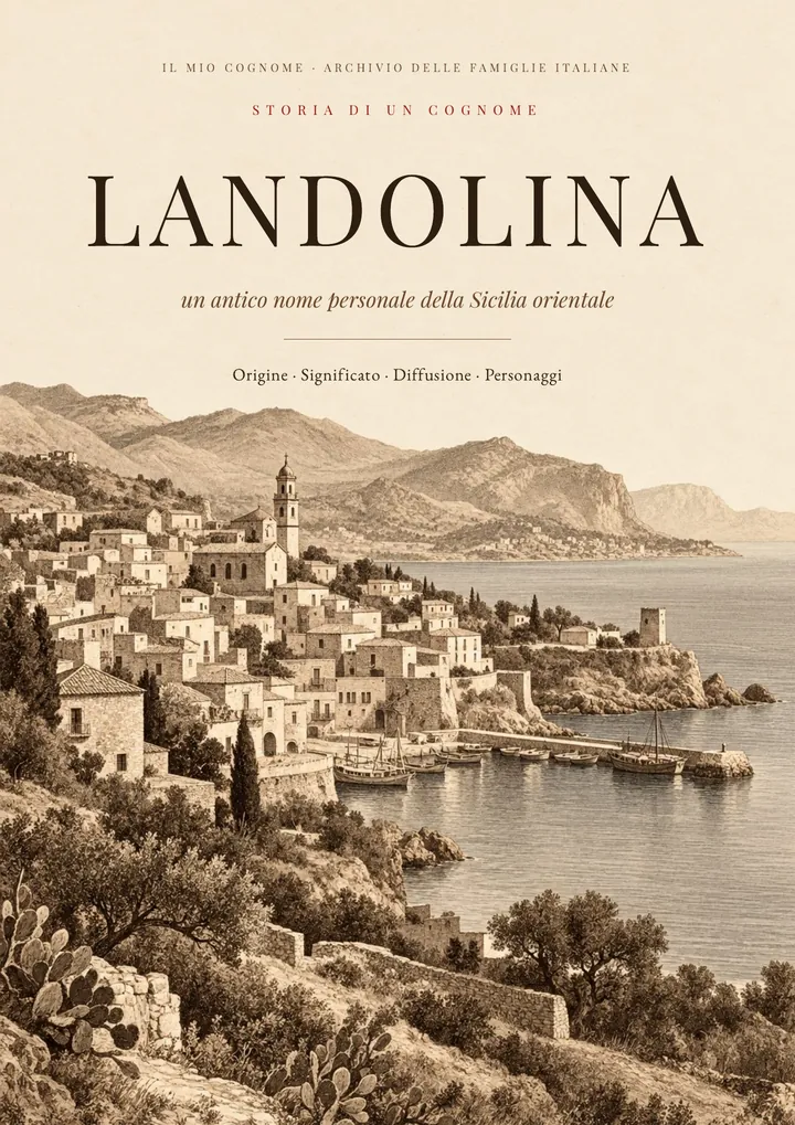 Copertina del PDF sul cognome Landolina