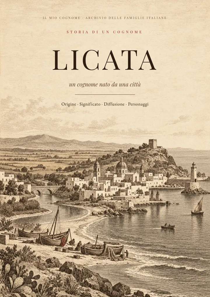 Copertina del PDF sul cognome Licata