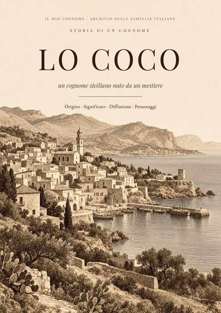 Copertina del PDF sul cognome Lo Coco