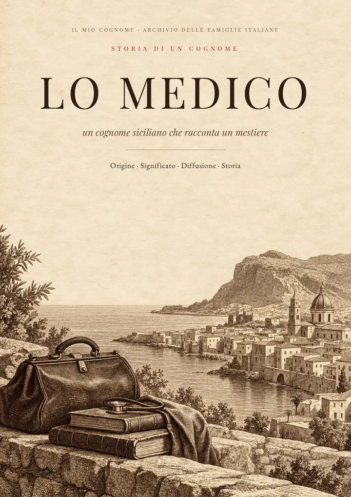 Copertina del PDF sul cognome Lo Medico
