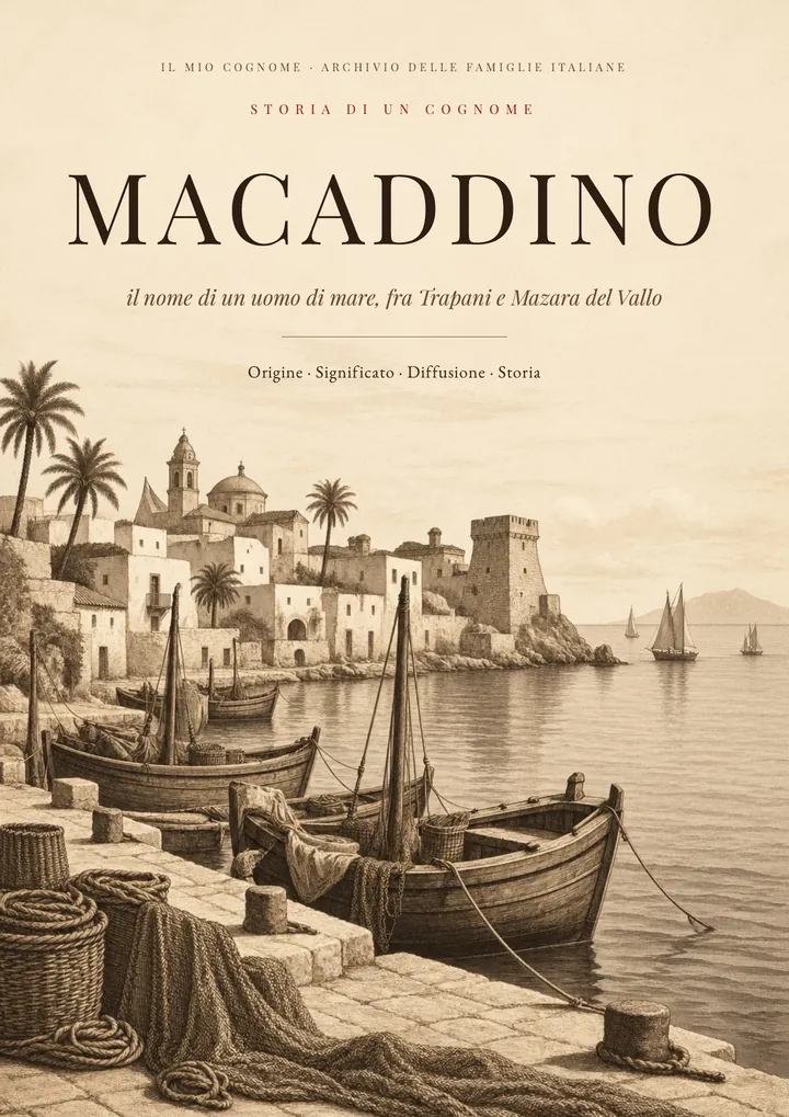 Copertina del PDF sul cognome Macaddino