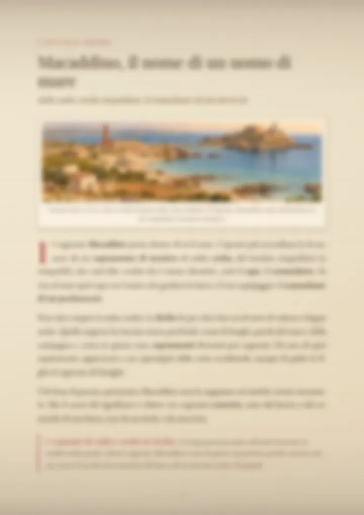 Una pagina del PDF sul cognome Macaddino, sfocata