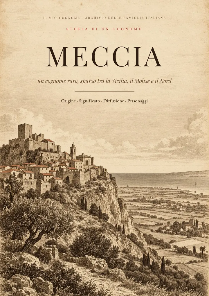 Copertina del PDF sul cognome Meccia
