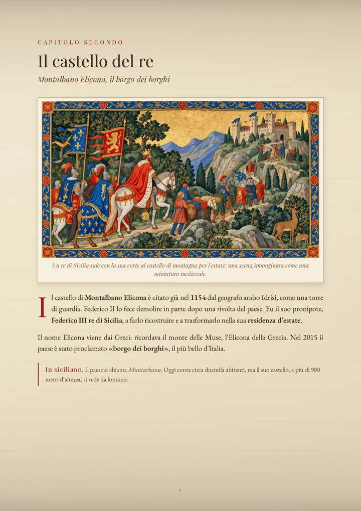 Una pagina del PDF sul cognome Montalbano