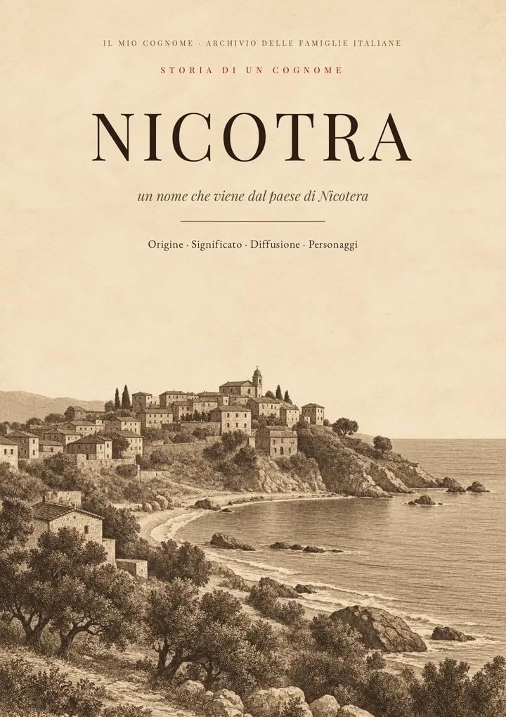 Copertina del PDF sul cognome Nicotra
