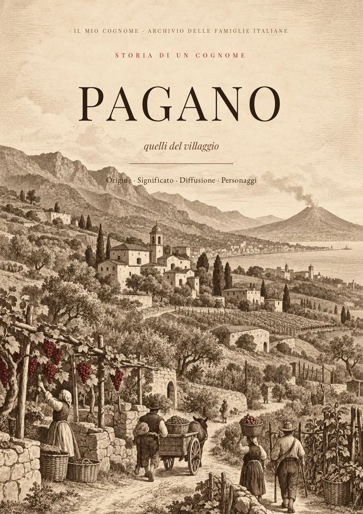 Copertina del PDF sul cognome Pagano