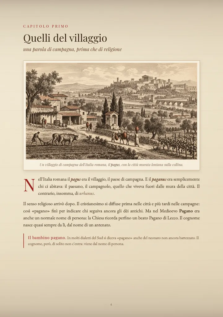 Una pagina del PDF sul cognome Pagano