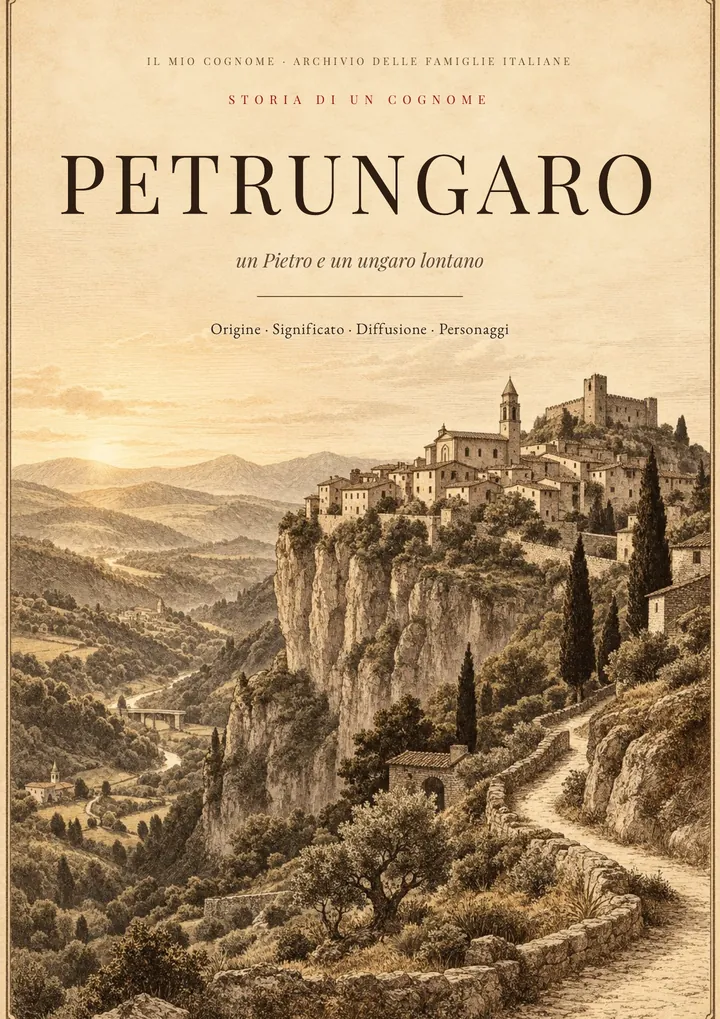 Copertina del PDF sul cognome Petrungaro