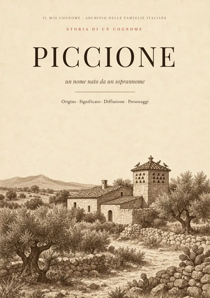 Copertina del PDF Storia del cognome Piccione