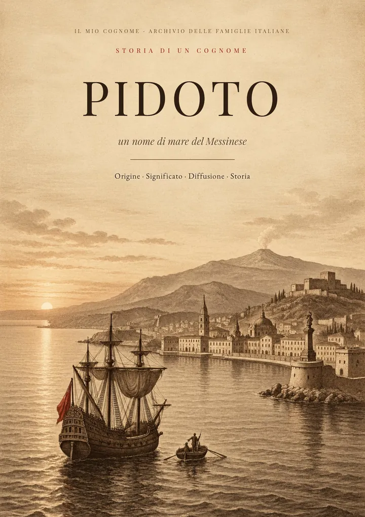 Copertina del PDF sul cognome Pidoto